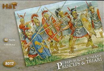 Republican Romans:  Princeps and Triari--48 infantry, 20 Princeps with pilum, 16 with Triari with spears and 12 infantry with swords #2012