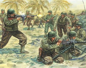 WWII American Infantry--48 figures in 16 poses WWII American Infantry--48 figures in 16 poses #18220