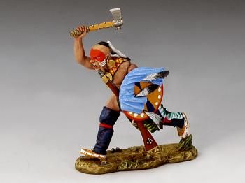 Image of Indian Warrior Attacking with Tomahawk--single figure--RETIRED--LAST ONE!!