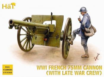 WWI French 75mm Gun with Late War Crew--4 Cannons & Limbers & Crews WWI French 75mm Gun with Late War Crew--4 Cannons & Limbers & Crews #18342