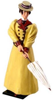 Sarah in Walking Suit with Straw Boater, 1895--single figure--RETIRED--LAST ONE!! Sarah in Walking Suit with Straw Boater, 1895--single figure--RETIRED--LAST ONE!! #18409