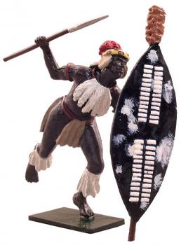 Zulu uMbonambi Regiment Charging with Assegai--single figure--RETIRED--LAST ONE!! Zulu uMbonambi Regiment Charging with Assegai--single figure--RETIRED--LAST ONE!! #18446