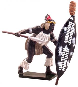 Zulu uMbonambi Regt Advancing with Assega--single figurei--RETIRED--LAST ONE!! Zulu uMbonambi Regt Advancing with Assega--single figurei--RETIRED--LAST ONE!! #18447