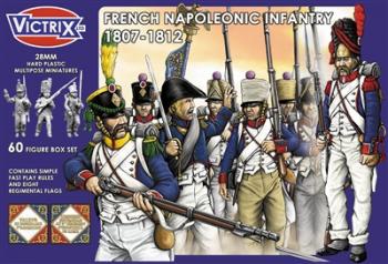 Image of French Napoleonic Infantry 1807-1812--60 unpainted unassembled plastic figures--AWAITING RESTOCK!