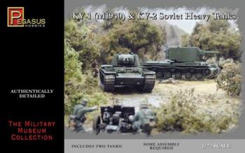 Soviet KV-1 (M1940) & KV-2 Heavy Tanks (2 tanks)--1:72 scale model tank kit -- AWAITING RESTOCK! Soviet KV-1 (M1940) & KV-2 Heavy Tanks (2 tanks)--1:72 scale model tank kit -- AWAITING RESTOCK! #18678