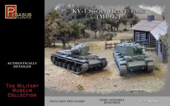 Soviet KV-1 (M1942) Heavy Tank (2 tanks)--1:72 scale model tank kit Soviet KV-1 (M1942) Heavy Tank (2 tanks)--1:72 scale model tank kit #18679