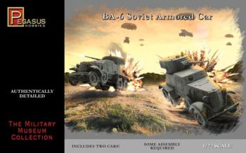 Soviet BA-6 Armored Car (2 cars)--1:72 scale model armored cars Soviet BA-6 Armored Car (2 cars)--1:72 scale model armored cars #18680