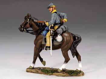 Mounted Confederate Soldier Loading Carbine--single mounted figure--RETIRED--LAST ONE!! #19139