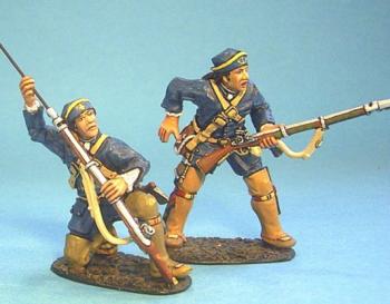 Image of French Marines in Campaign Dress--two figures loading (one standing, one kneeling)--RETIRED--LAST ONE!! Image of French Marines in Campaign Dress--two figures loading (one standing, one kneeling)--RETIRED--LAST ONE!!