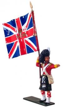 Image of 93rd (Sutherland) Highlanders Ensign with King's Colour, 1854--single figure--RETIRED--LAST ONE!!