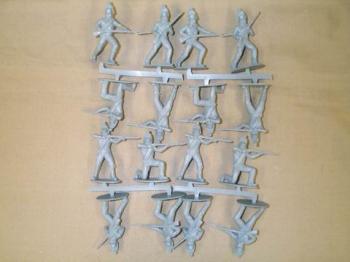 Napoleonic Brunswick Avante Garde (gray)--16 figures in 4 poses--RETIRED. #2107