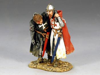 Image of Wounded Templar Set--two standing figures on single base--RETIRED--LAST ONE!!
