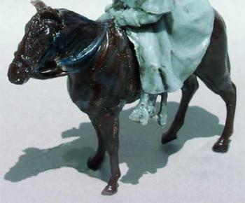 Mounted Figure in Greatcoat w/Sprue of different Heads -- SIXTEEN IN STOCK! #2138