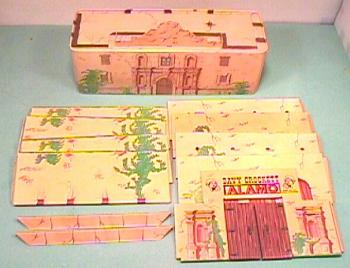 Alamo (painted Tin) Includes gate, Chapel & 8 Walls & Log Pegs - LAST ONE! ** #19860