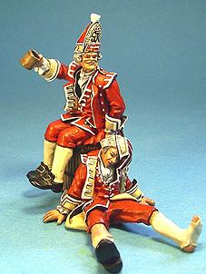 Image of Merry Grenadiers--two figures and two barrels--RETIRED--LAST ONE!!