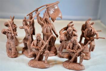 Image of Plains Indian Warriors, Series II (Buckskin)--12 Figures in 6 poses