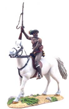 Image of Zulu Induna--Prince Dabulamanzi Mounted Zulu Commander at Rorke's Drift--single mounted figure--RETIRED--LAST ONE!!