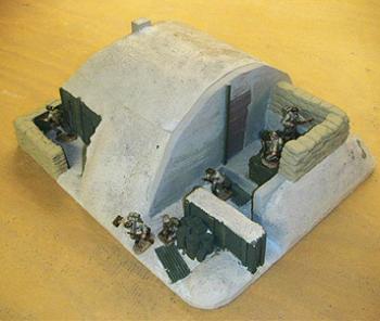 Wake Island 1941 Command Bunker w/Removable Roof--Painted--AWAITING RESTOCK. #20149