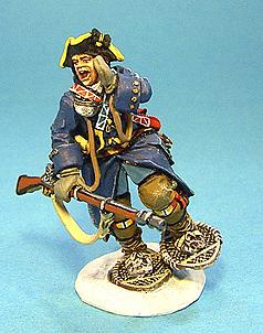 Image of French Marine Ensign Langy, Battle on Snowshoes, 1758--single figure--RETIRED--LAST ONE!!