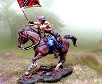 Image of Mosby Flagbearer--single mounted figure--RETIRED--LAST ONE!!