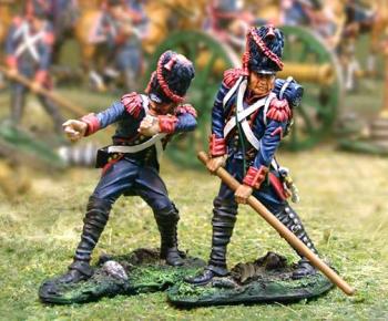 Image of French Guard Cannon Movers--two figures--RETIRED--LAST ONE!!