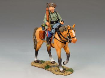 Image of Mounted German Cossack Holding Rifle--single figure--RETIRED--LAST ONE!!