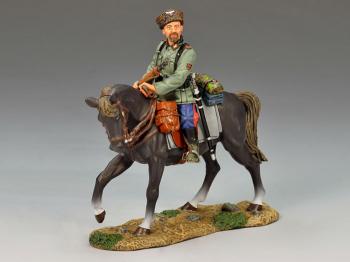Image of Mounted German Cossack Holding Rifle--single mounted figure--RETIRED.