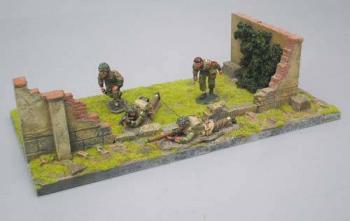 Image of Ruined garden wall--two 6" square bases and walls -- AWAITING RESTOCK!
