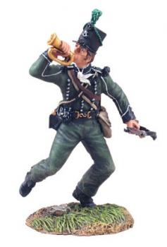 Image of British 95th Rifles Bugler Advancing #1--single figure--RETIRED--LAST ONE!!