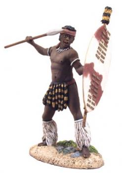 Image of Zulu uDloko Regiment Throwing Assegai #1--single figure--RETIRED--