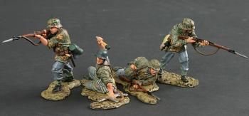 Image of Fire Group--four-man Battle Group (Normandy Version)--four figures--RETIRED--LAST ONE!!