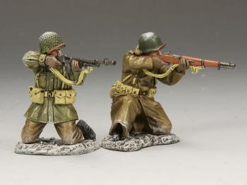 Image of Fire Team--B.A.R. Gunner and Rifleman--two figures--RETIRED--LAST ONE!!