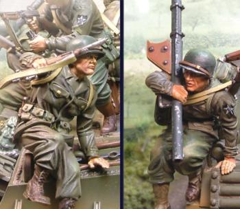 Image of American Sherman Jumpers, Normandy--two figures--RETIRED--LAST ONE!!