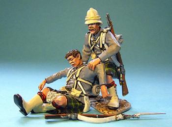 Image of Gordon Highlanders--two Figures with flesh wounds--RETIRED--LAST ONE!!