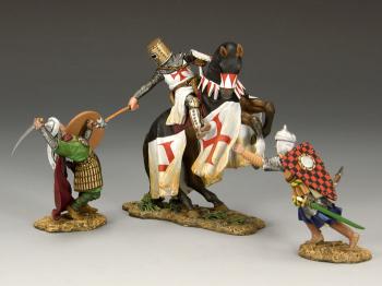 Image of Ambush Vignette--Two Saracens attacking a Mounted Knight--RETIRED--LAST ONE!!