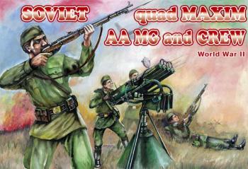 Soviet quad MAXIM AA MG and crew, WWII #2
