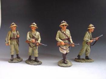 Image of Italian Desert Patrol--four walking figures--RETIRED--LAST ONE!!