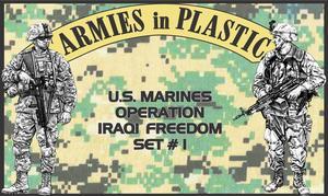 Image of U.S. Marines--Operation Iraqi Freedom Set #1--18 figures in 6 poses (tan)