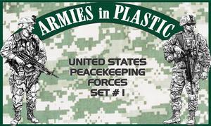 Image of United States Peacekeeping Forces Set #1--18 figures in 6 poses (od green)