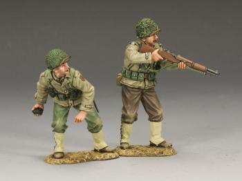 Image of Grenade ATTACK!--two American GI figures--RETIRED. ONE AVAILABLE! 