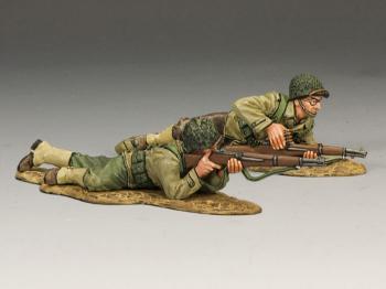 Image of Firing Back--two-figure American G.I. riflemen set--RETIRED. ONE AVAILABLE! 