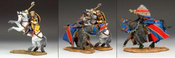 The Duel- Robert the Bruce vs Henry de Bohun--two mounted figures--RETIRED. #23033