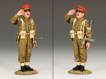 Image of Saluting British Military Policeman--single figure--RETIRED--LAST ONE!!