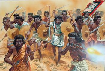 Image of Plastic Mahdist Ansar-Sudanese Tribesmen 1881-1885--forty 28mm plastic figures