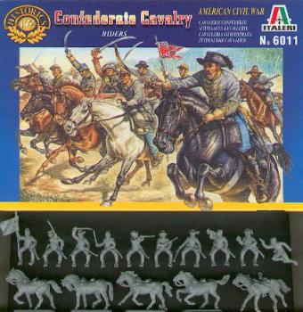 Confederate Cavalry Riders--17 figures with 17 horses Confederate Cavalry Riders--17 figures with 17 horses #2629