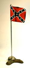 Image of Flag Pole Set #1 Confederate ACW (1 Pole w/Flag & Base)--RETIRED--LAST ONE!!