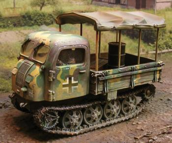 German Raupenschlepper Normandy--includes driver, stowage items, & removable top. German Raupenschlepper Normandy--includes driver, stowage items, & removable top.