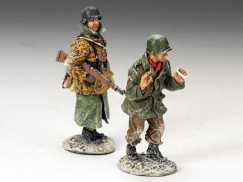 U.S. Prisoner with German Escort--two figures--RETIRED. TWO AVAILABLE!  #23576