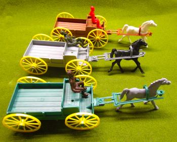 Buckboard Wagon w/Single Hitch (Brown) Horse & Driver Buckboard Wagon w/Single Hitch (Brown) Horse & Driver #23612