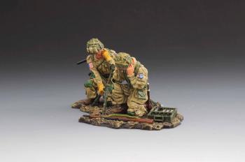 Image of 82nd Airborne 60mm Mortar Team (Normandy)--two figures and mortar on single base--RETIRED--LAST TWO!!